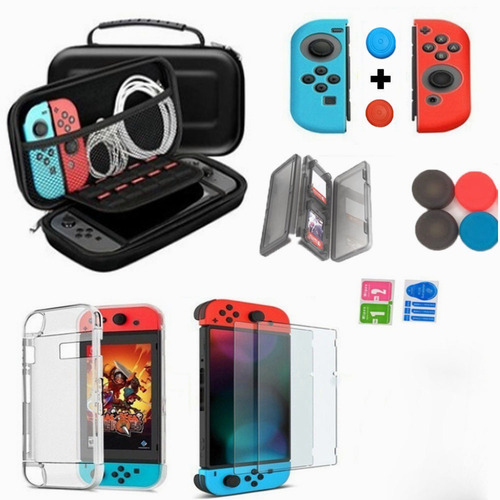 Bolso Estuche Protector Para Nintendo Switch+mica+cablec/008