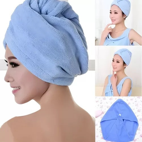 Toalla Turbante Microfibra Para Secar Cabello Color Surtidos