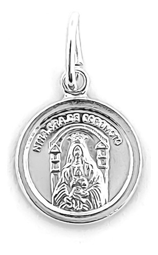 Colgante Medalla Virgen De Coromoto 10mm Plata Fina 925