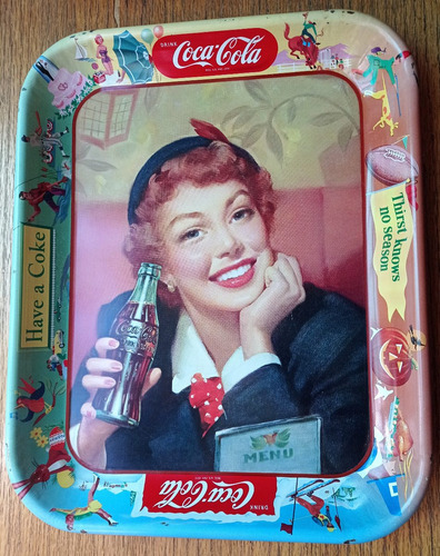 Bandeja Coca Cola 1950 Menu Girl