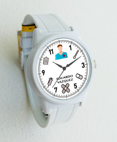 Reloj Enfermero Contra Agua, Personalizado C/nombre + Envío