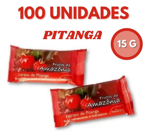 Kit 100 Mini Sabonete 15g Pitanga Hotel Motel Pousada
