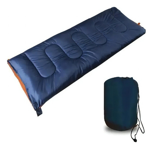 Saco De Dormir - Cobertor - Colchonete + Bolsa De Transporte Cor Azul
