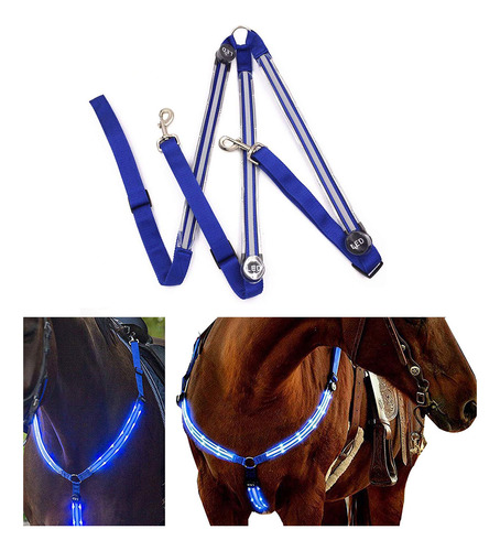 Collar Led Para Pecho De Caballo, Visible Por La Noche, Corr