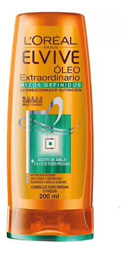 Elvive Enjuague X200ml Oleo Extraordinario Rizos Definidos  