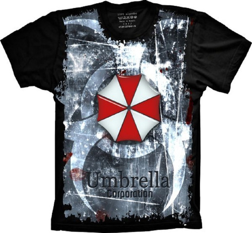 Camiseta Plus Size Jogo - Resident Evil - Umbrella Corp