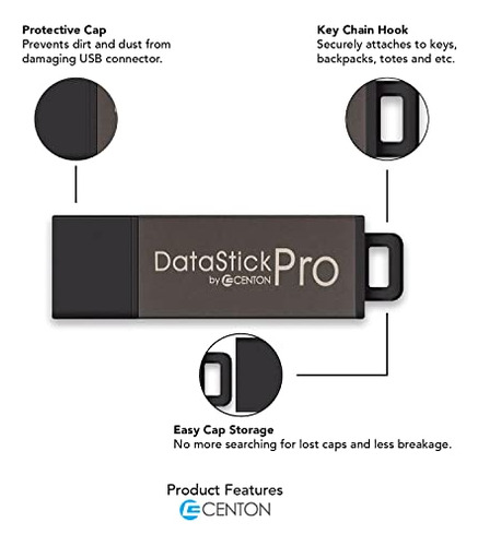 Centon Electronics Datastick Pro Usb 2.0 Flash Drive, 16