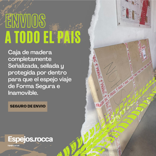 Espejos Luz Led Baño 60x70cm Touch Desempañador Hora Y Temp Transparente