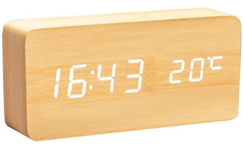 Reloj Despertador De Madera Grande Carolinas Home