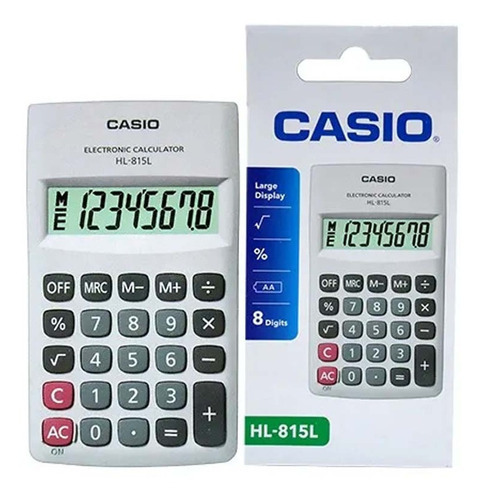 Calculadora Casio Hl-815 Colores Surtidos Relojesymas Color Blanco