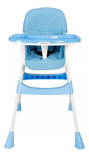 Silla Comer Para Bebe Plegable Wondrus Plwon-7018 Seguro Color Azul Unico