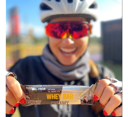Whey Bar Creamy Caixa 12 Unid. 456g Probiótica - Chocolate Chocolate