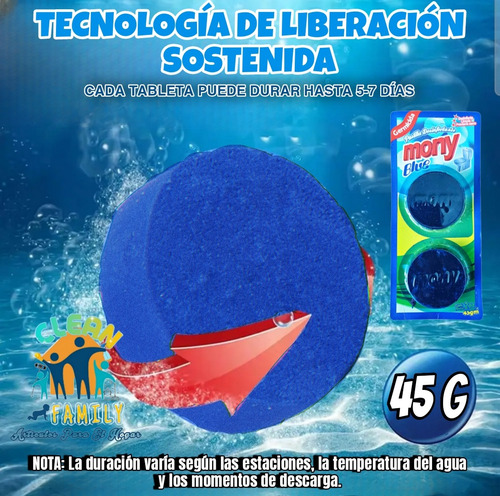 Doblepack Pastilla Azul Desinfectante Para Baño Wc (3 Pzs)
