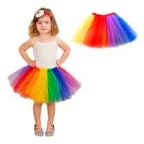 Comprar Tutu Niña Arcoiris Unicornio Disfraz Multicolor Falda Mnr