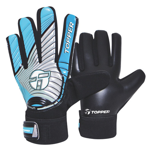 Guantes Arquero Topper Kids Titanium Junior 3 Azul Futbol