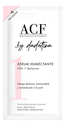 Acf By Dadatina Refill Serum Humectante Vol 1 Balance Acné