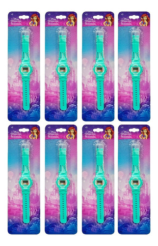 Reloj Digital Disney Princesa Verde Agua Pack 8pz Bestway