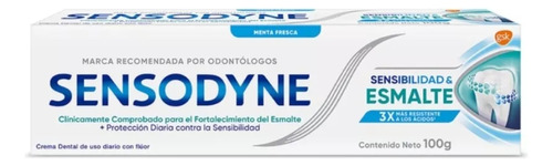 Sensodyne Crema Dental Sensibilidad Y Esmalte X100gr Menta