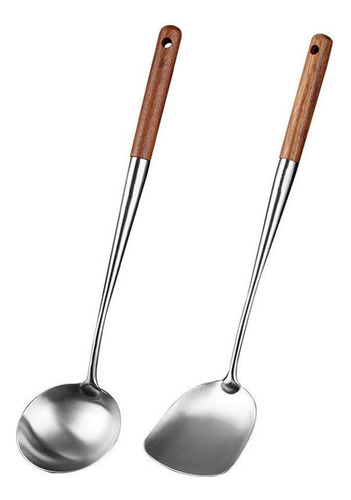 Qinxi 17  Acero Inoxidable Utensilio Cocina Wok Espatula