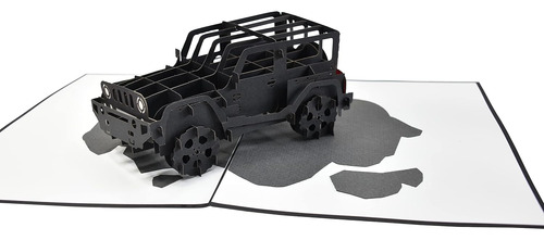 Black Jeep Pop Up Greeting Card 3d Birthday Card Father...