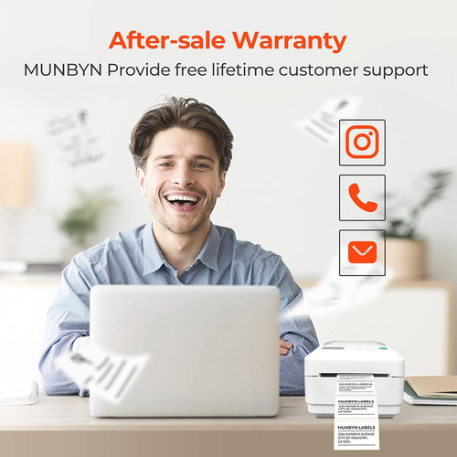 Munbyn 2.25 X 1.25 Etiquetas Térmicas Directas, P...
