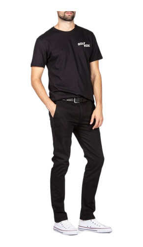 Pantalón Chino Regular Oily Ride Negro 100% Original!!