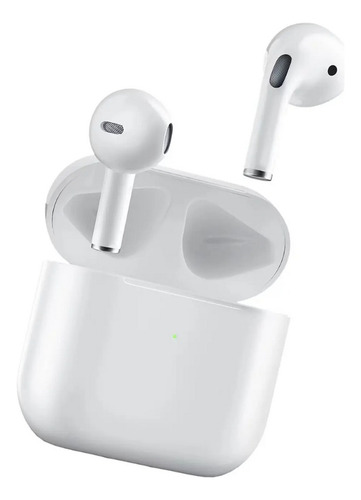 Audífonos Inalámbricos Tws Pro4 Bluetooth 1 Par Led Blancos