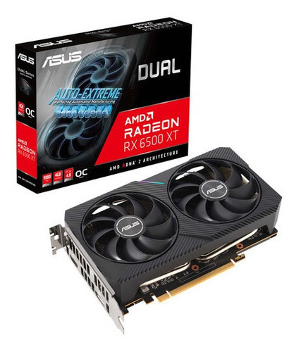 Tarjeta De Video Asus Dual Oc Rx 6500xt 4gb Ddr6 Hdmi