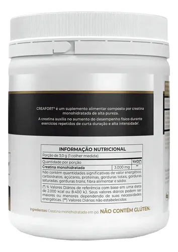 Creatina Monohidratada Creafort Sem Sabor 300g Vitafor
