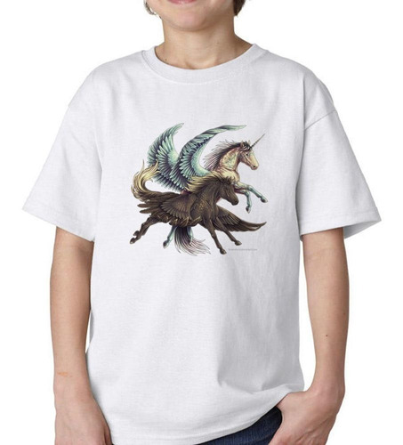 Remera De Niño Caballos Pareja Pegaso Mitologia Griega