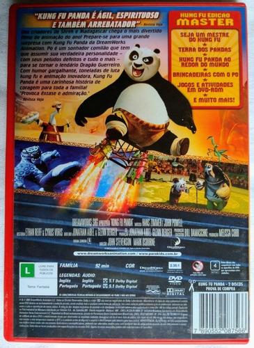 Dvd Kung Fu Panda Edição Master C/luva Duplo Original (Usado)