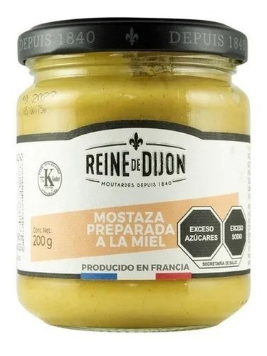 Mostaza A La Miel Dijon Francesa 1 Frasco De 200 Gr.