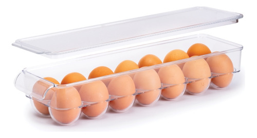 Caja Organizador Contenedor Para 14 Huevos Apilable Huevera
