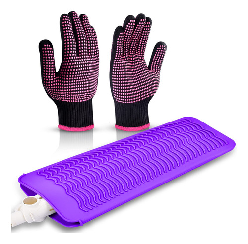 Ikoco Guantes Termicos Para Peinar El Cabello, 2 Guantes Res