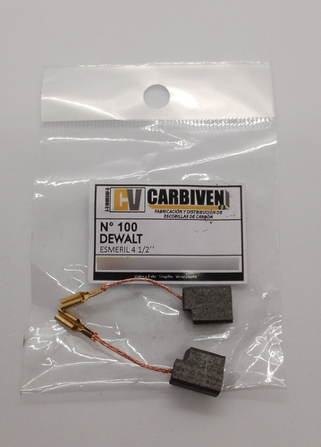 Carbon Para Esmeril Dewal 4-1/2 X Par Nro100 Marca Carbiven