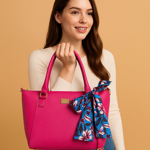 Bolso Tote Para Dama Kaia Diseño Elegante Con Mascada