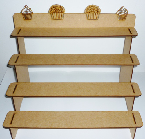 Base Cupcake Escalera En Mdf 3mm Corte Laser