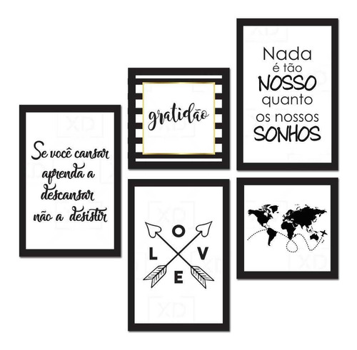 Kit De Placas Mapa Nada É Tão Nosso Quanto Os Nossos Sonhos