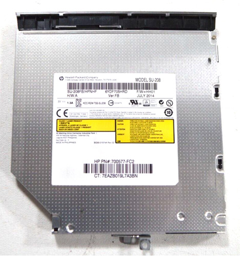 Hp Probook 450 G2 Dvd Cd Rw Drive Su-208 768471-001 W Be Nnk