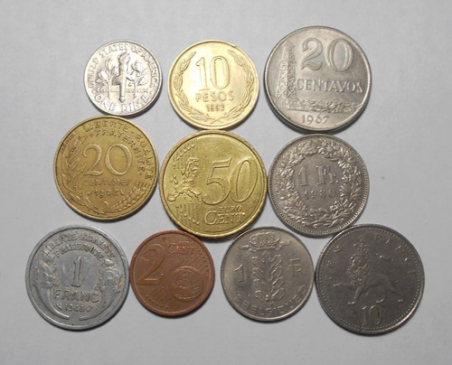 Monedas Mundiales Lote X 10 - N° 11 - Precio Loco