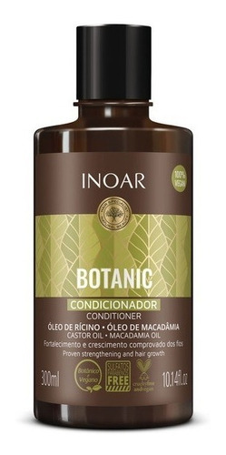 Condicionador Botanic Óleo Rícino E Macadâmia 300ml - Inoar