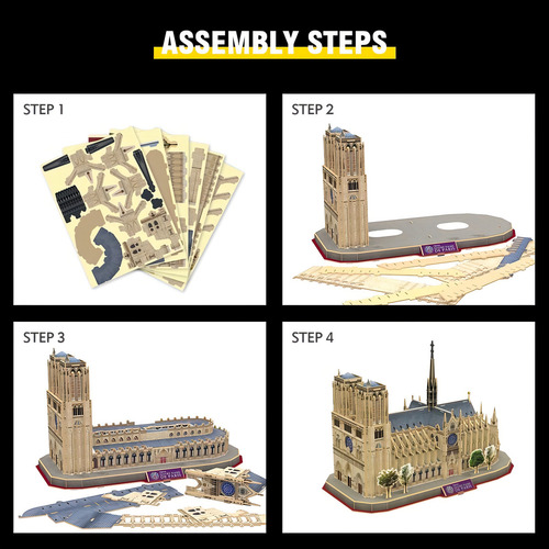 Cubicfun 3d Puzzle Para Adultos Crianças Notre Dame De Paris
