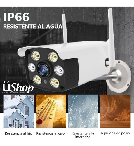 Cámara Wifi Exterior V.nocturna Led Alarma 160° 3mpx 1080p