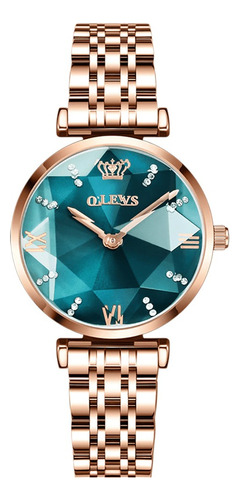 Reloj Dama Elegante Fino Diamante Calidad Oro Regalo Lujo 