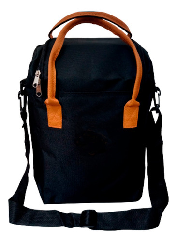 Bolso Matero Mochila Porta Equipo Para Mate Morral Matera Color Negro/marron