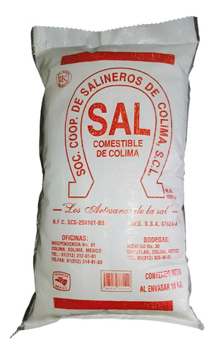 Sal Marina Artesanal De Cuyutlán Colima Comestible 10 Kg