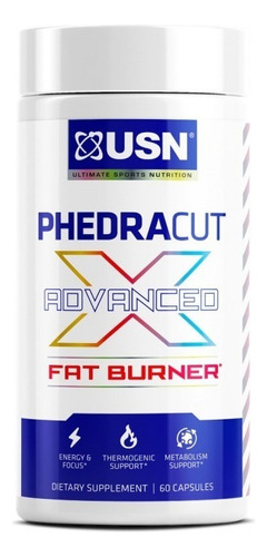 Phedracut Advanced Usn 60 Caps (oxida Grasas) Sabor Sin sabor