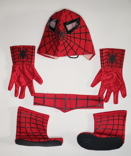 Imagen 3 de 3 de Disfraz Completo De Spiderman Importado Niño Talla 8 Años