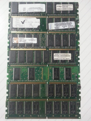 Lote 6 Memorias Ram Ddr1 256mb 333/400 Mhz