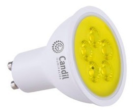 Imagen 2 de 7 de Pack X 5 Lamparas Dicroicas Led Gu10 220v Candil Luz Color